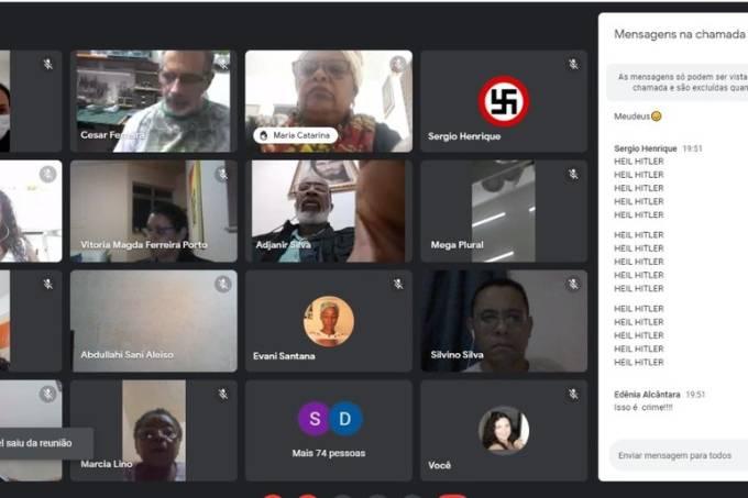 Conferência virtual de igualdade racial é invadida por grupo nazista