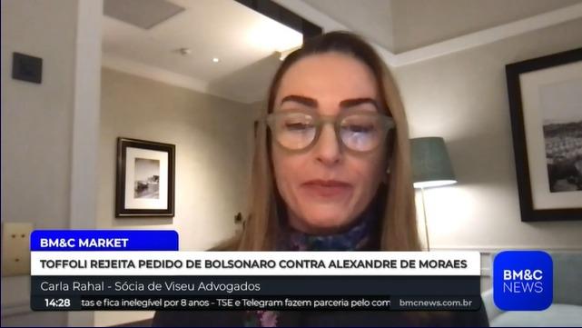 Toffoli rejeita ação de Bolsonaro contra Alexandre de Moraes